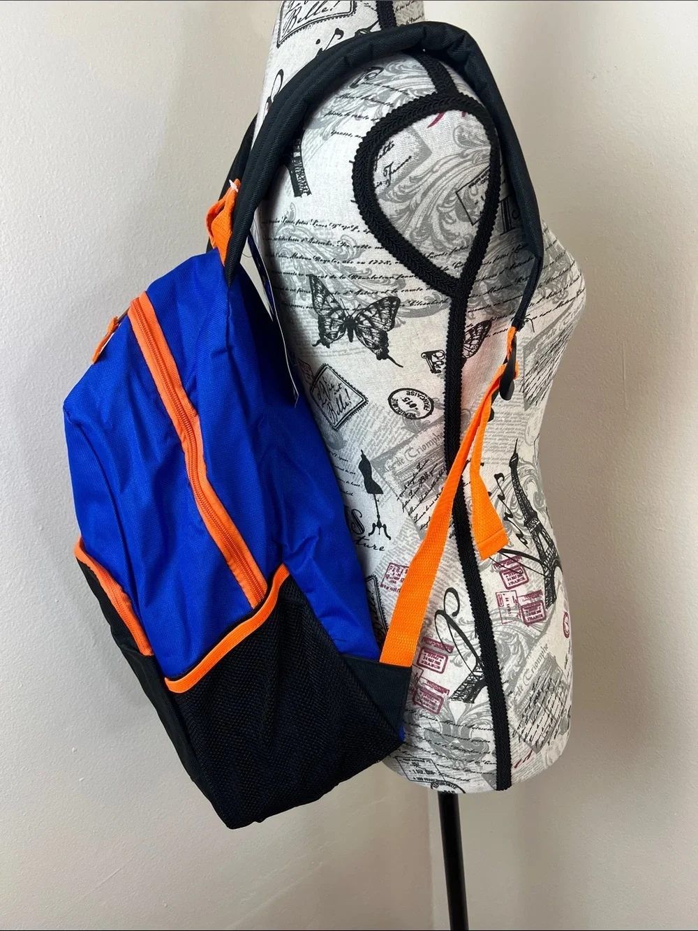 ProSport B2497 Blue & Orange Backpack School Travel Daypack NWT